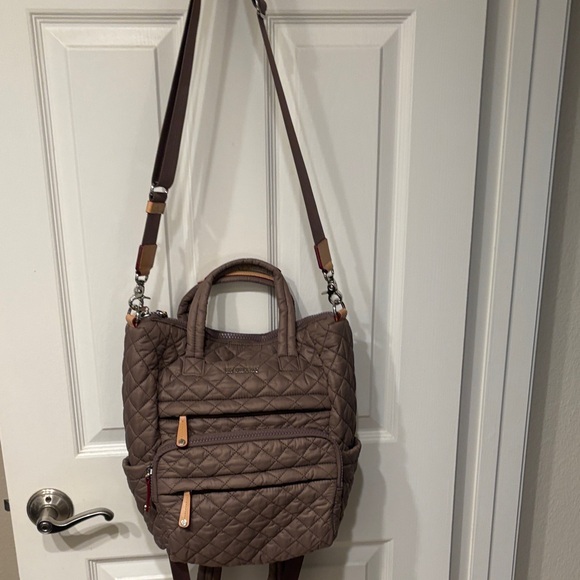 MZ Wallace Quilted Tan/mauve Backpack - Picture 10 of 10